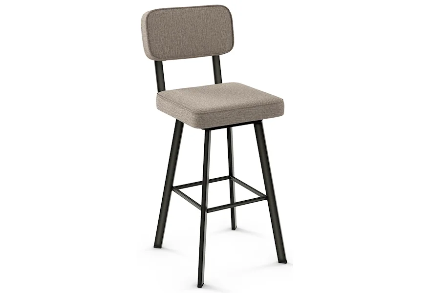 Industrial - Amisco Brixton Swivel Stool, Bar Height by Amisco at Esprit Decor Home Furnishings